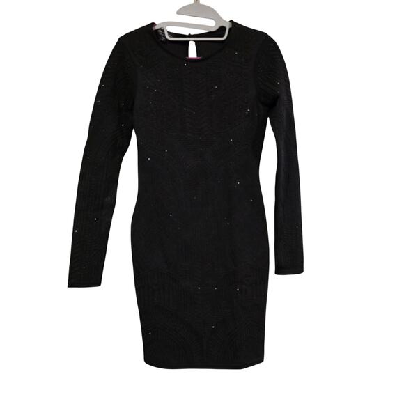 Miss Selfridge Dresses & Skirts - Women's Miss Selfridge Black Beaded Long Sleeve Bodycon Party Dress | Size 2
